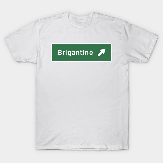 Brigantine Highway Exit T-Shirt by annacush